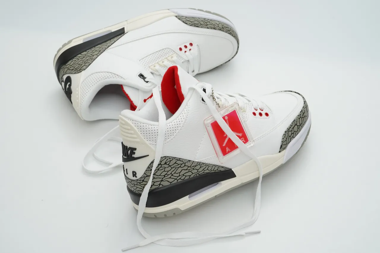 Zapatillas de baloncesto Air Jordan 3 White Cement Elephant Print 6