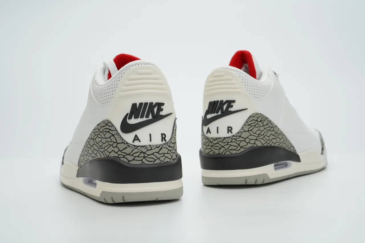 Zapatillas de baloncesto Air Jordan 3 White Cement Elephant Print 8