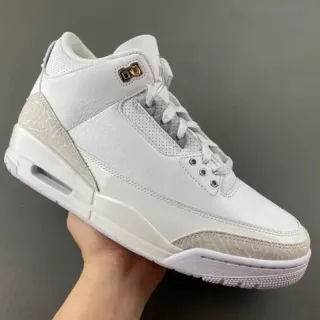 Air Jordan 3 Sapatos de Basquete Elefante Branco Impressão