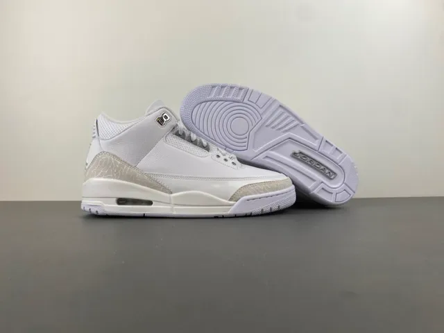 Air Jordan 3 أحذية كرة السلة مطبوع الفيل الأبيض 12