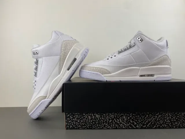Air Jordan 3 أحذية كرة السلة مطبوع الفيل الأبيض 14
