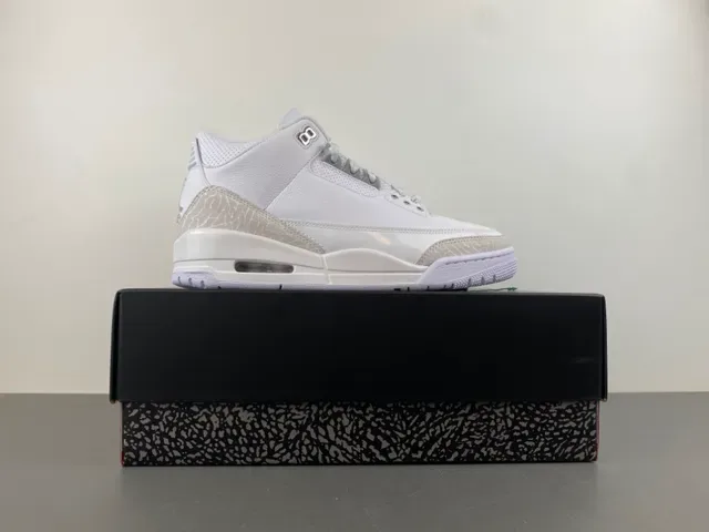 Air Jordan 3 أحذية كرة السلة مطبوع الفيل الأبيض 15