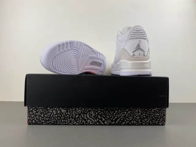Air Jordan 3 أحذية كرة السلة مطبوع الفيل الأبيض 16