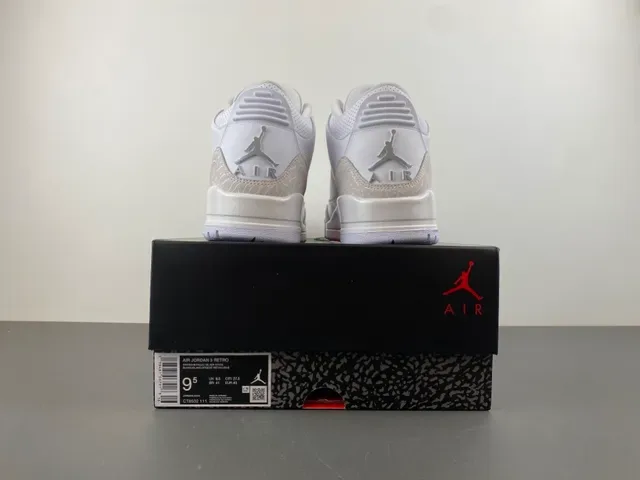 Air Jordan 3 أحذية كرة السلة مطبوع الفيل الأبيض 17