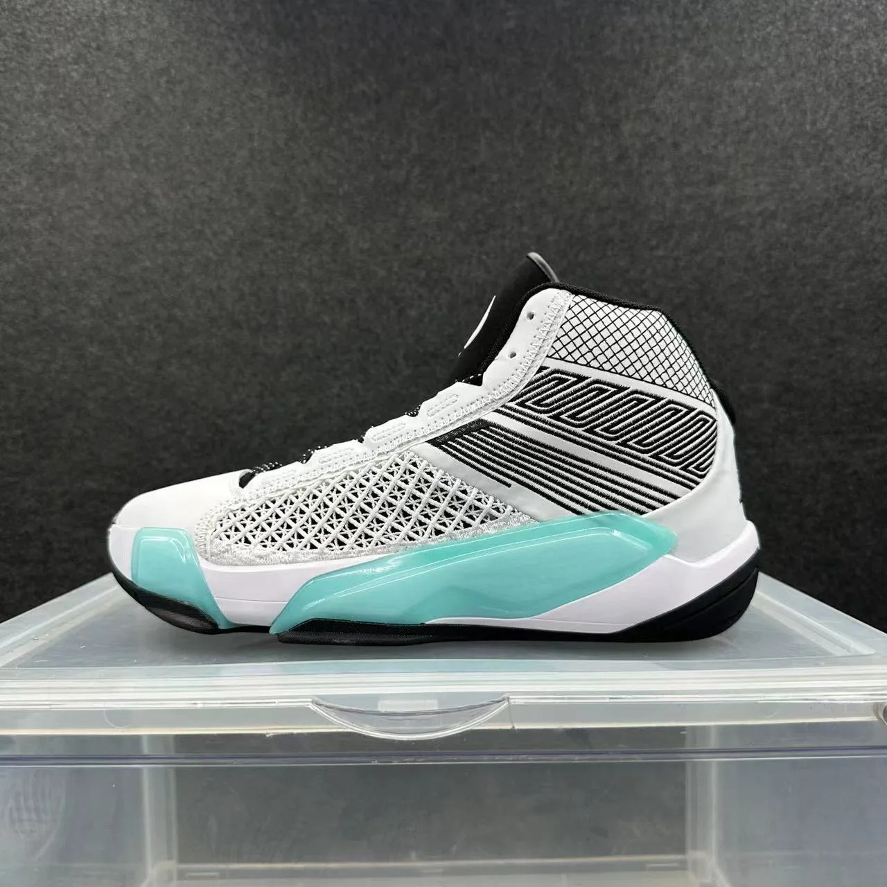 Chaussures de basketball Air Jordan 38e génération blanc noir aqua 2