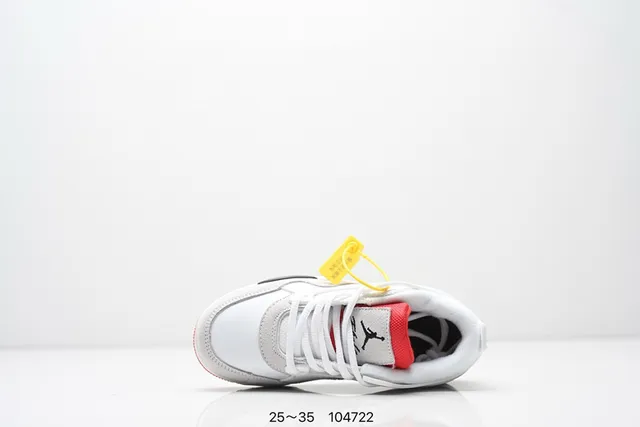 Tênis de basquete Air Jordan 4 preto bege amarelo vermelho 6