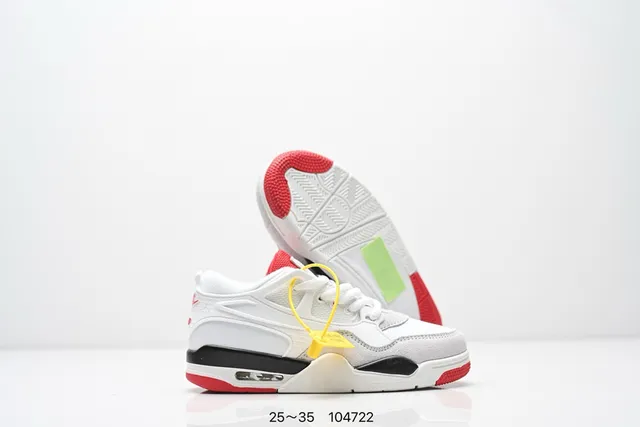 Tênis de basquete Air Jordan 4 preto bege amarelo vermelho 7