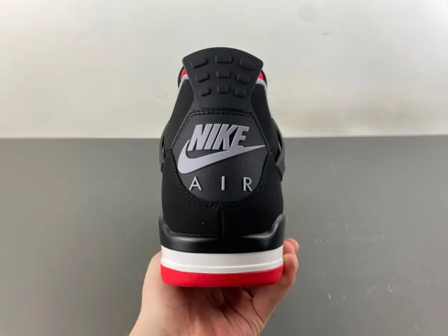 Air Jordan 4 Tênis de Basquete Preto Cimento Vermelho 4