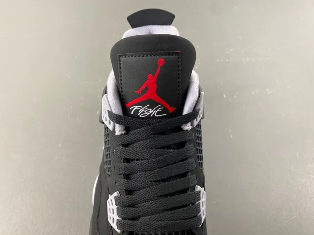 Air Jordan 4 Tênis de Basquete Preto Cimento Vermelho 6