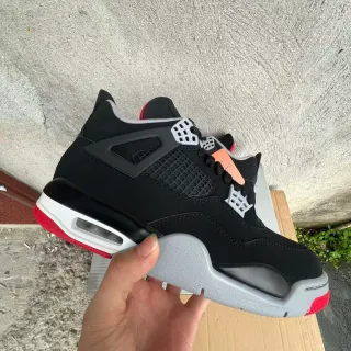 Tênis de basquete Air Jordan 4 preto cimento vermelho