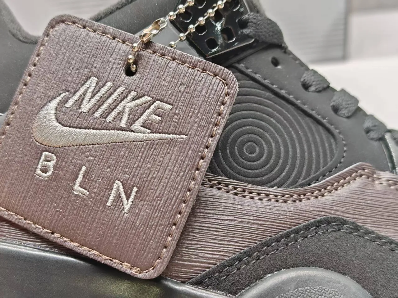 Air Jordan 4 কালো গাঢ় ধূসর টেক্সচার্ড আপার বাস্কেটবল জুতো 8