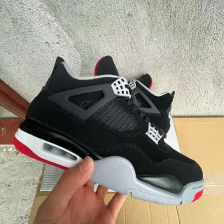 Zapatillas de baloncesto Air Jordan 4 negro blanco rojo