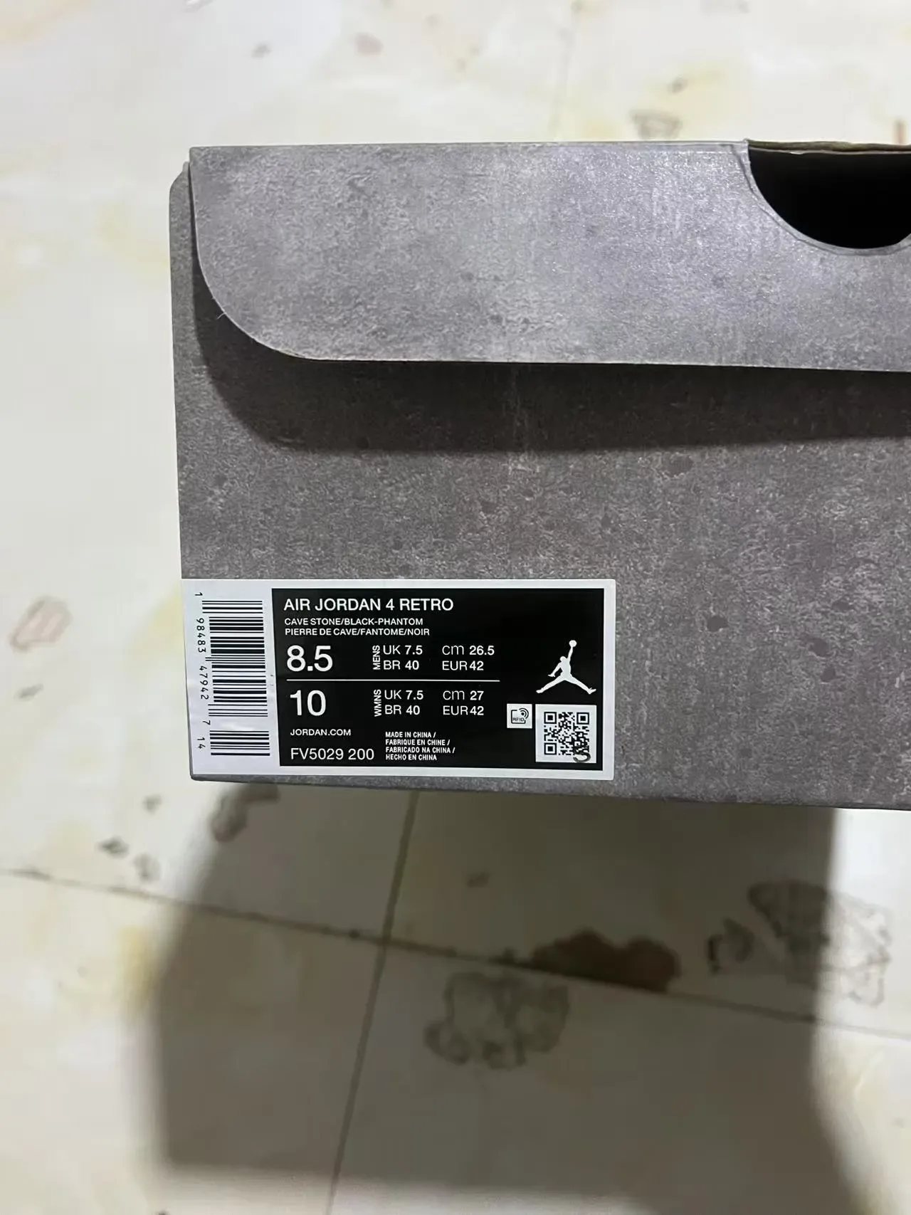 Air Jordan 4 Cinza Preto Branco Tênis de Basquete 10