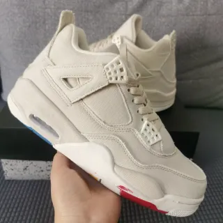 Air Jordan 4 Off-White Canvas Lifestyle Sneakers