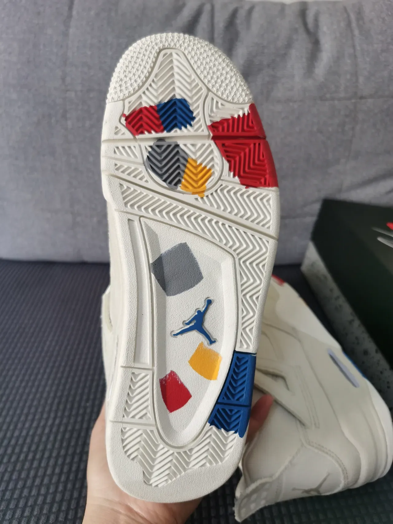 Air Jordan 4 Off-White Toile Lifestyle Sneakers 2