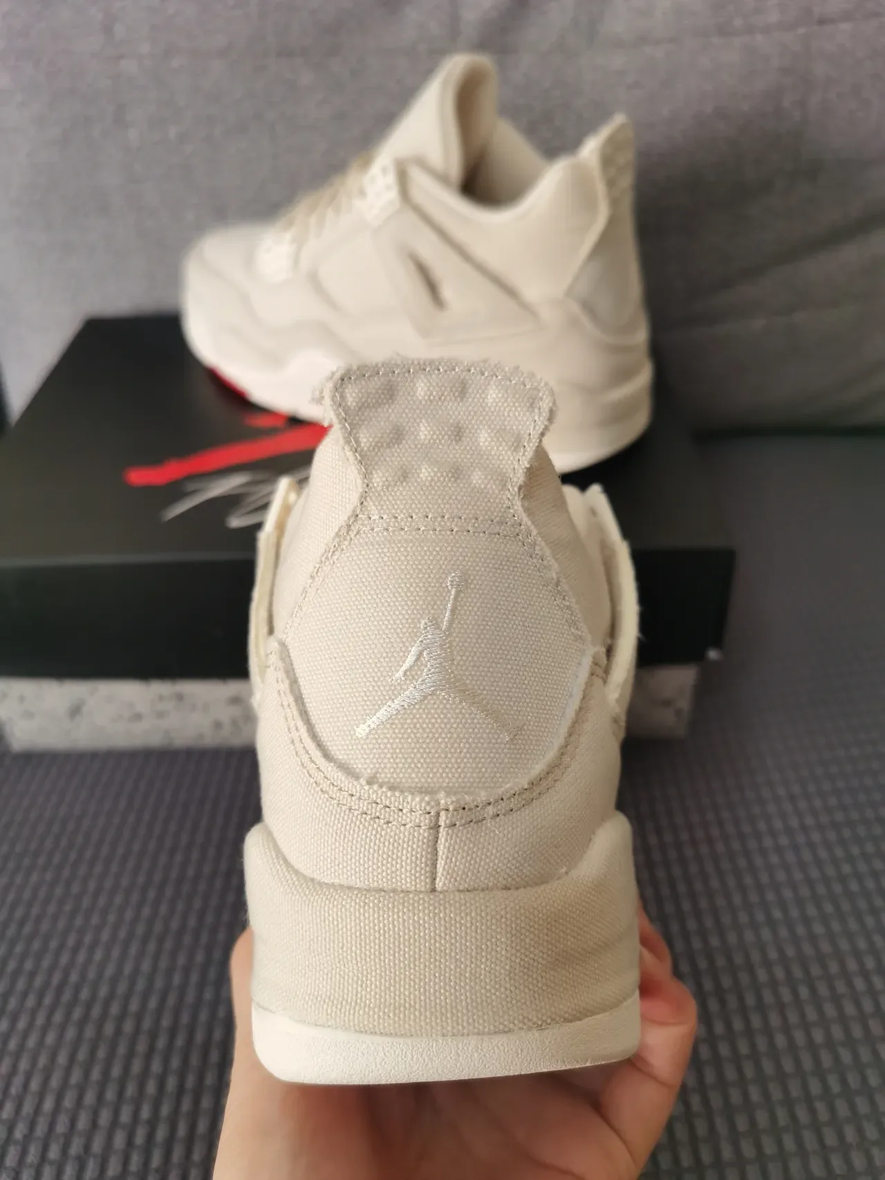 Air Jordan 4 Off-White Toile Lifestyle Sneakers 4