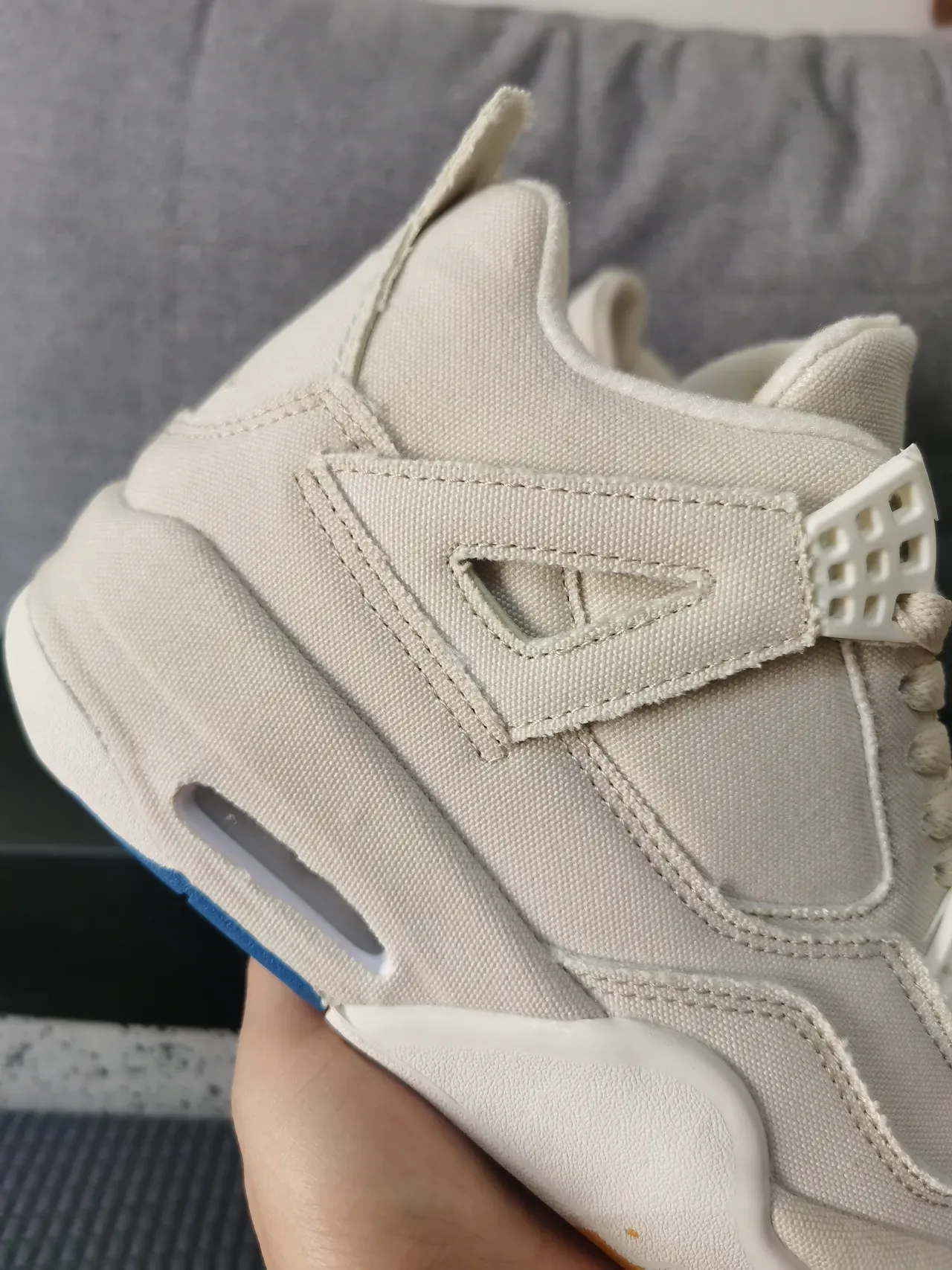 Air Jordan 4 Off-White Toile Lifestyle Sneakers 5
