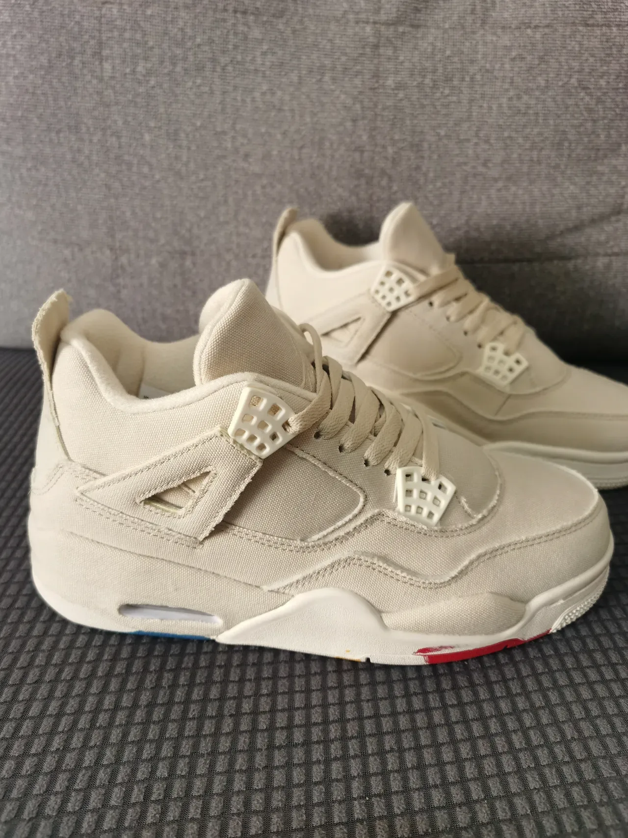 Air Jordan 4 Off-White Toile Lifestyle Sneakers 8