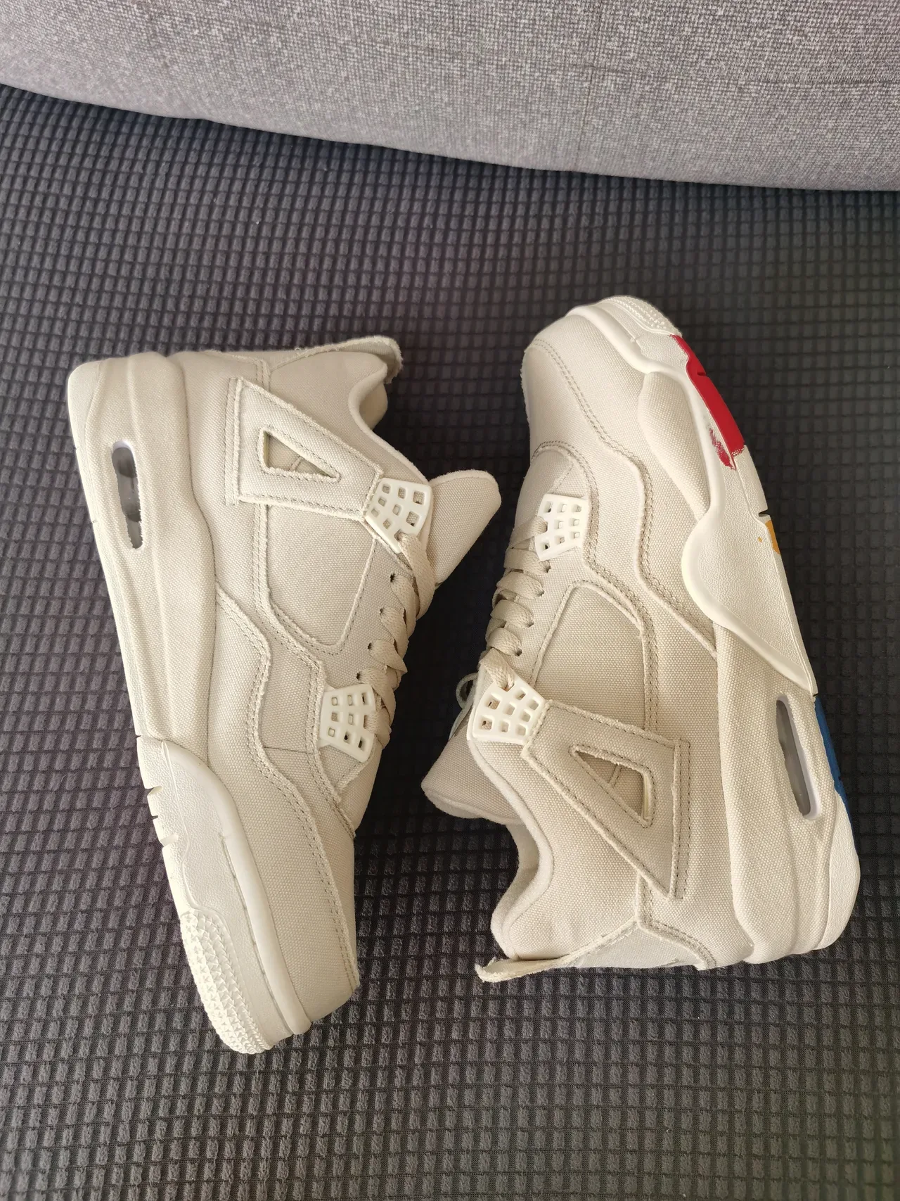Air Jordan 4 Off-White Toile Lifestyle Sneakers 9