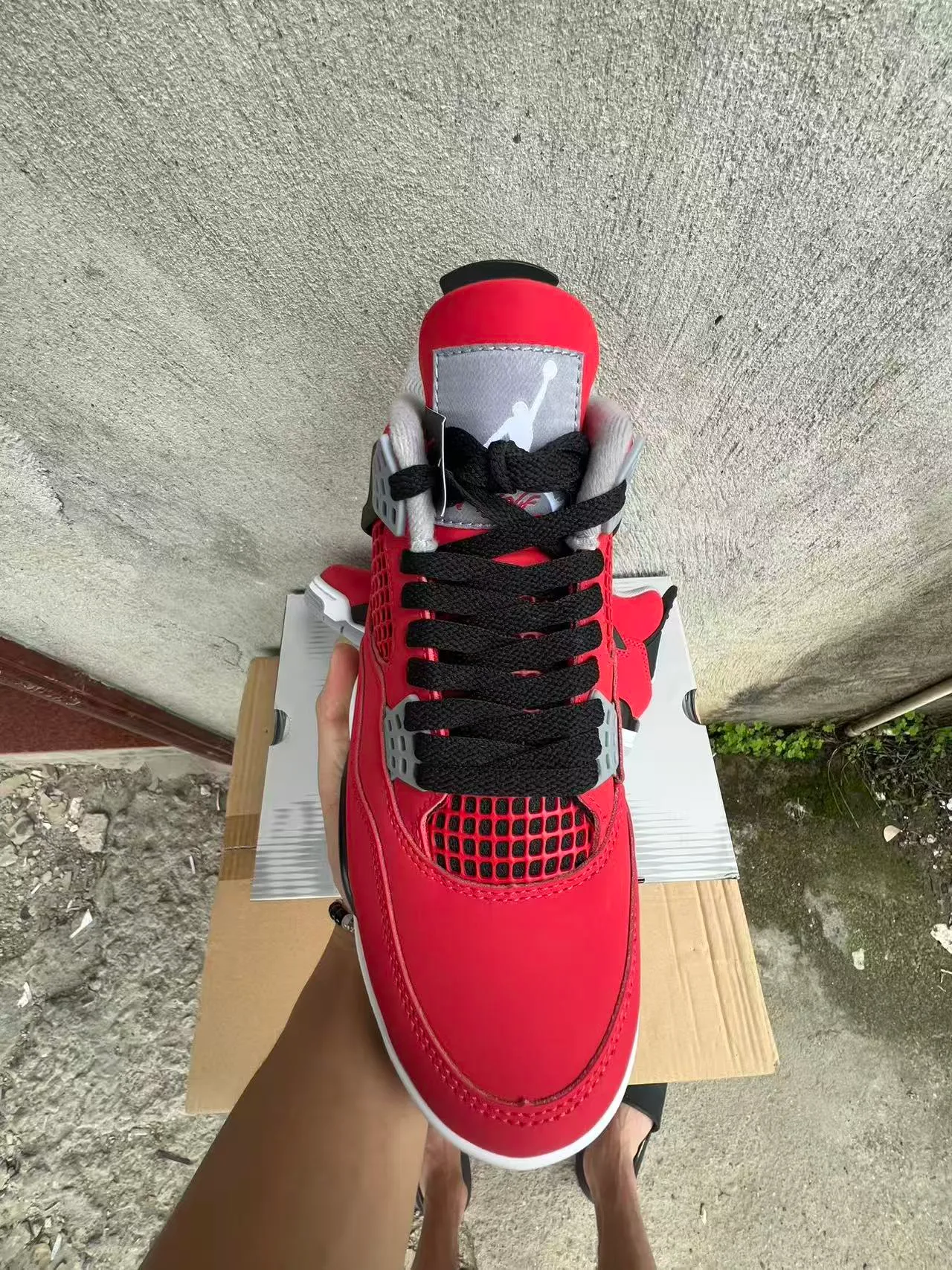 Air Jordan 4 Rouge Noir Blanc Chaussures de basket 3