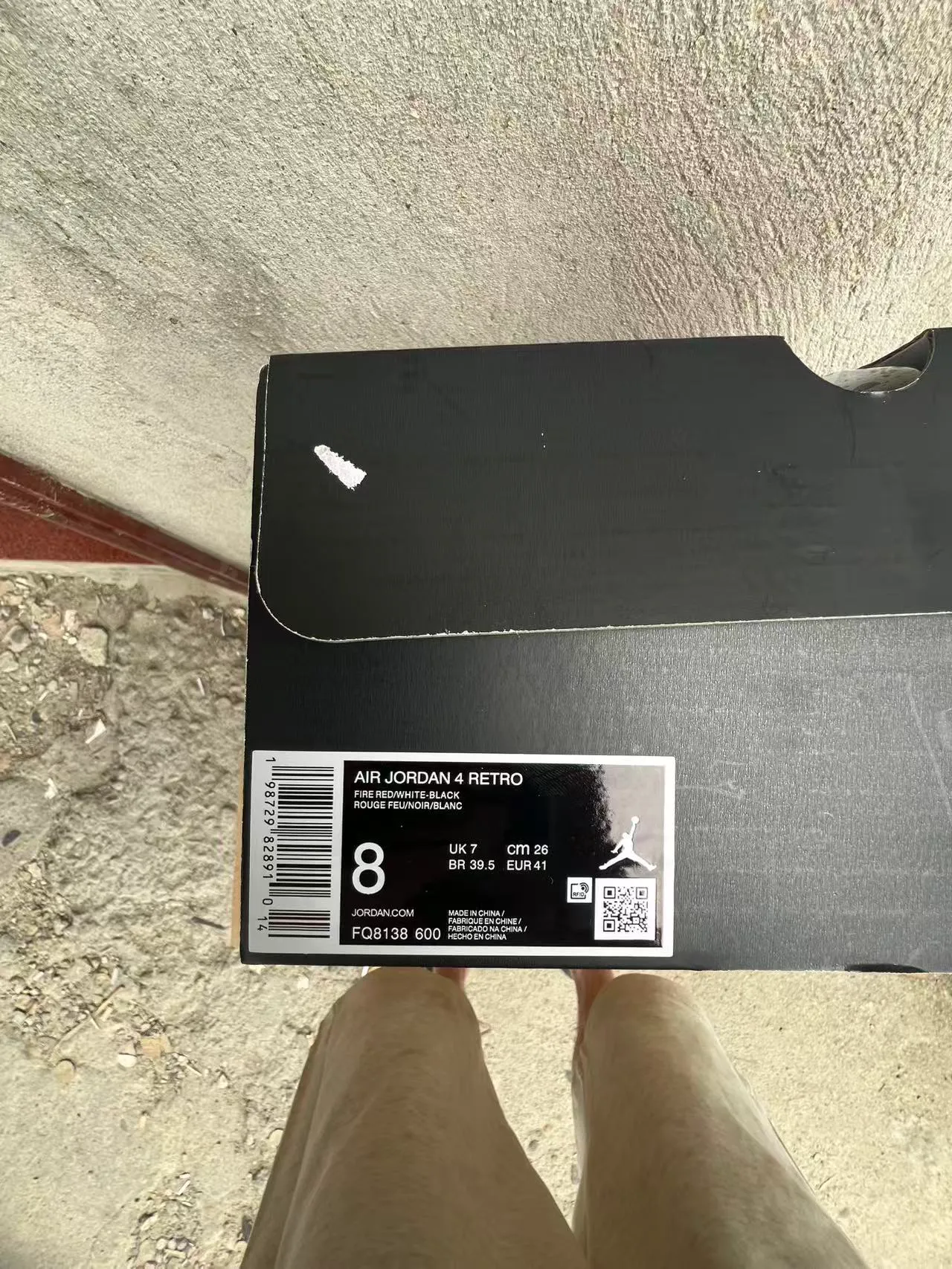 Air Jordan 4 Rouge Noir Blanc Chaussures de basket 10