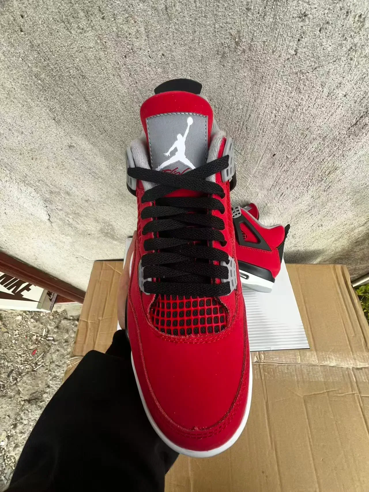 Air Jordan 4 Zapatos de Baloncesto Rojo Negro Blanco 3