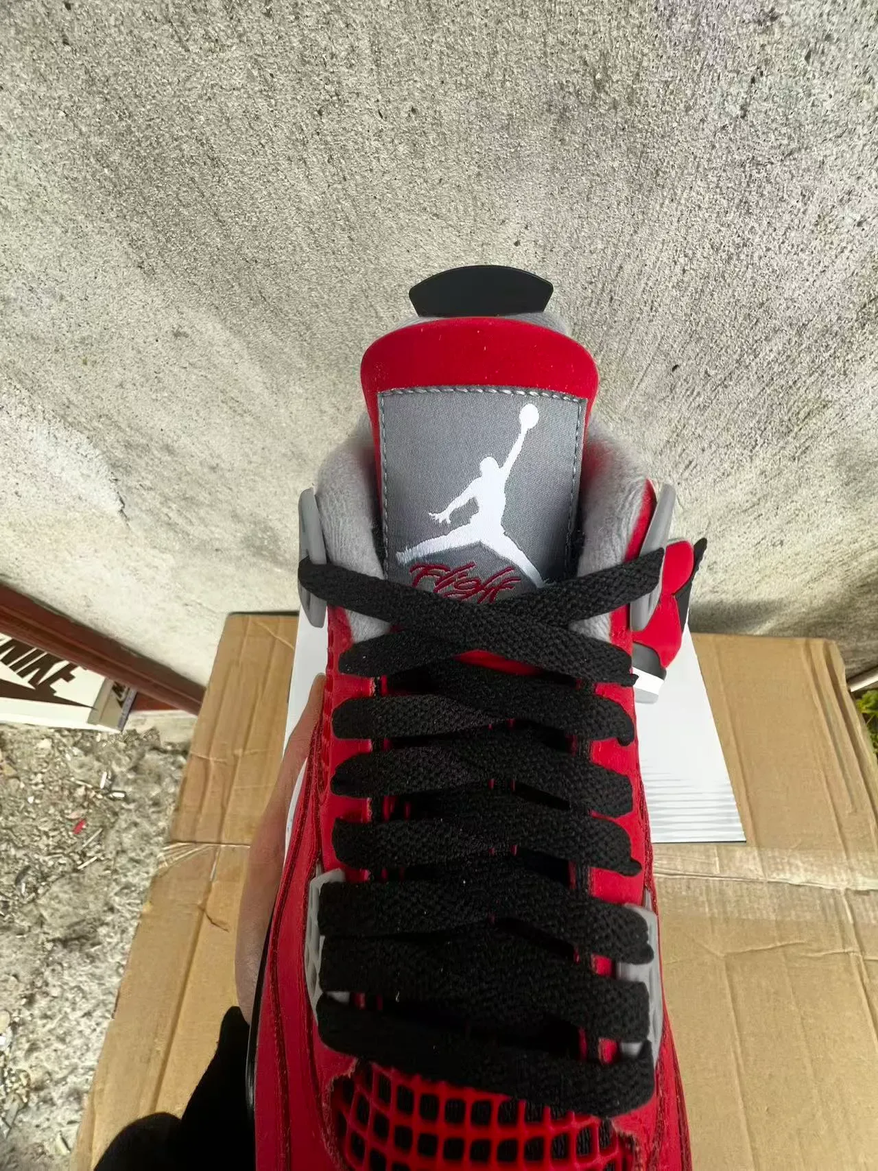 Air Jordan 4 Zapatos de Baloncesto Rojo Negro Blanco 4