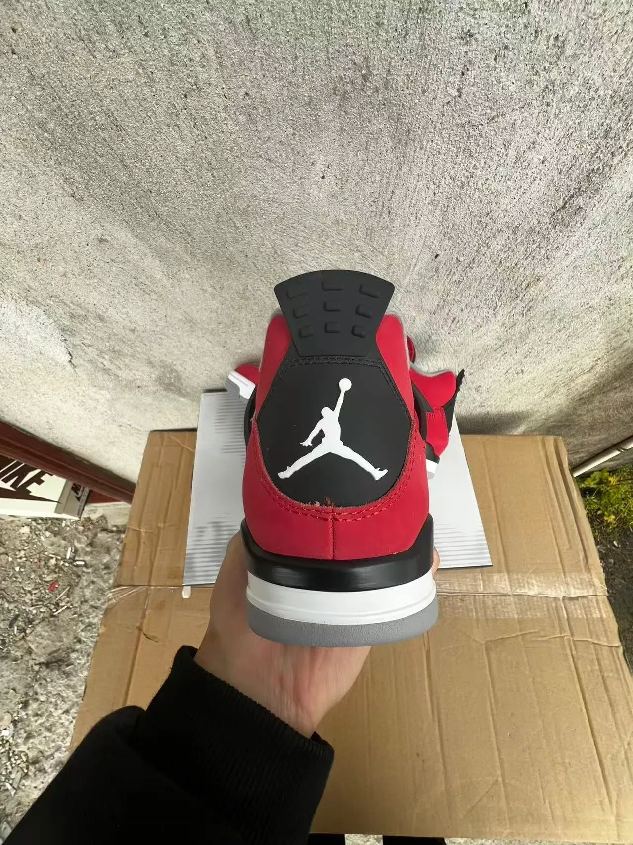 Air Jordan 4 Zapatos de Baloncesto Rojo Negro Blanco 8