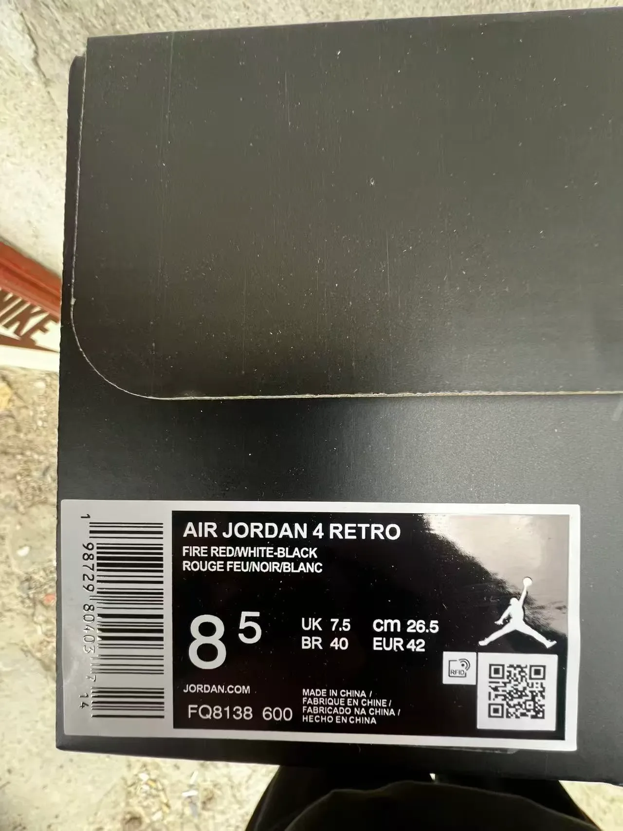 Air Jordan 4 Zapatos de Baloncesto Rojo Negro Blanco 10