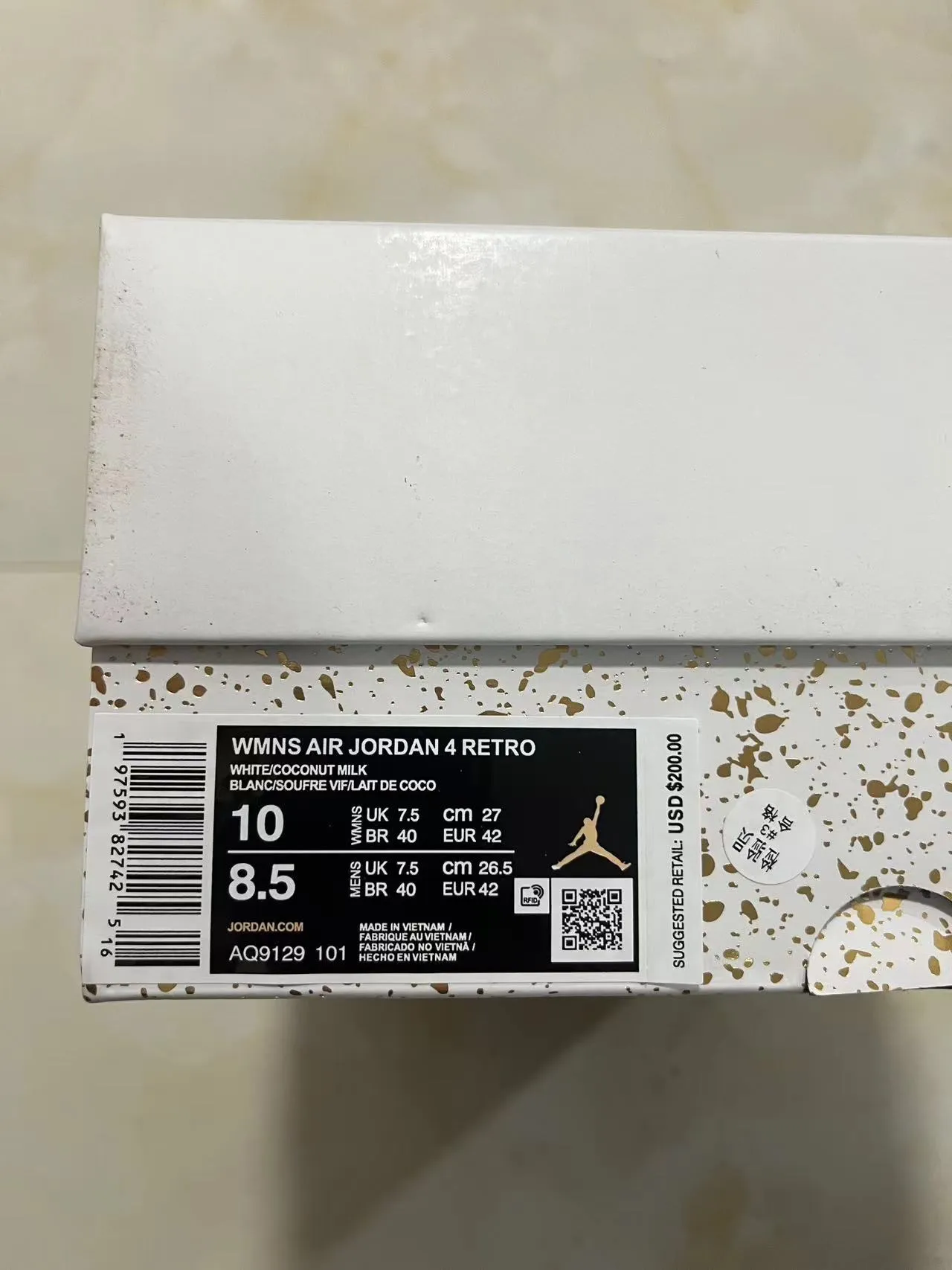 Air Jordan 4 tênis de basquete branco preto amarelo 2