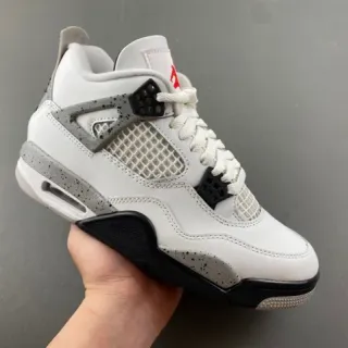 Zapatillas de baloncesto Air Jordan 4 blanco gris negro