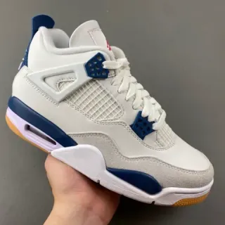 Air Jordan 4 White Navy Gum أحذية كرة السلة