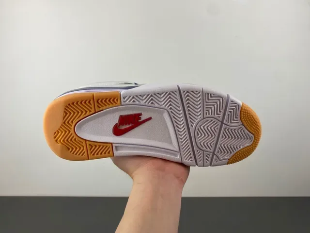 Air Jordan 4 White Navy Gum Tênis de Basquete 9