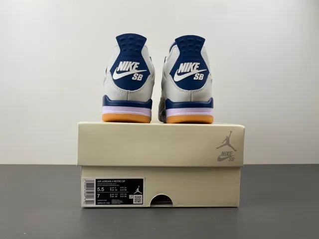 Air Jordan 4 White Navy Gum Tênis de Basquete 17