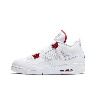 Air Jordan 4 सफेद लाल बास्केटबॉल जूते