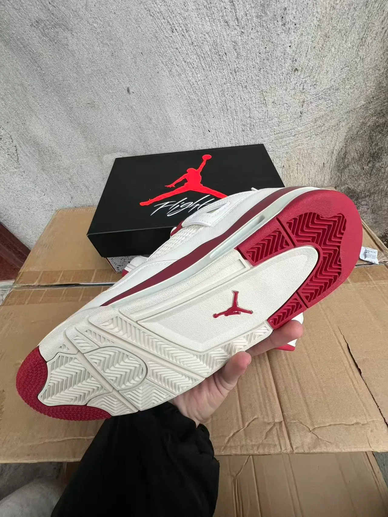 Air Jordan 4 Blanco Rojo Rosa Metálico Zapatillas de Baloncesto 6