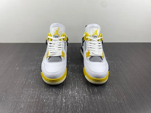 Air Jordan 4 সাদা হলুদ নেভি বাস্কেটবল জুতো 3