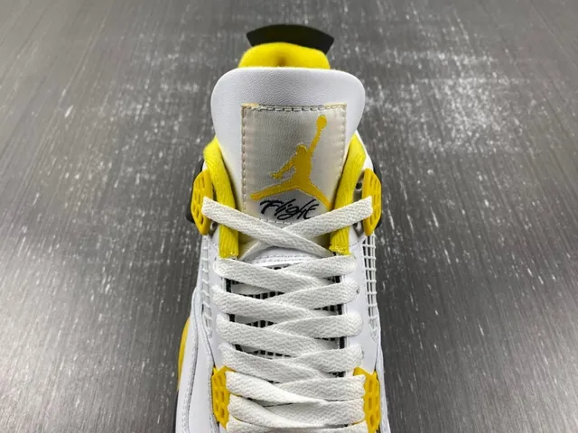 Air Jordan 4 সাদা হলুদ নেভি বাস্কেটবল জুতো 7