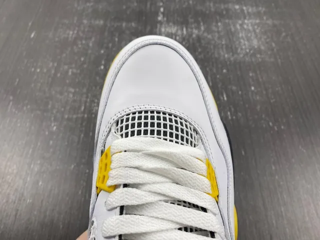 Air Jordan 4 সাদা হলুদ নেভি বাস্কেটবল জুতো 8