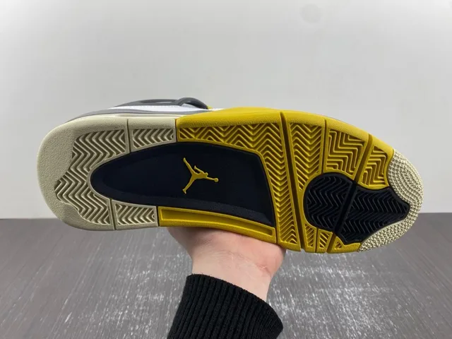 Air Jordan 4 সাদা হলুদ নেভি বাস্কেটবল জুতো 13