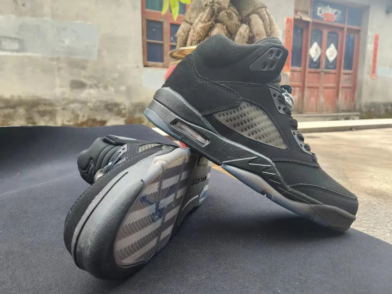 Air Jordan 5 কালো বাস্কেটবল জুতা 3