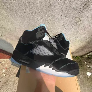 Air Jordan 5 Black Light Blue White 篮球鞋