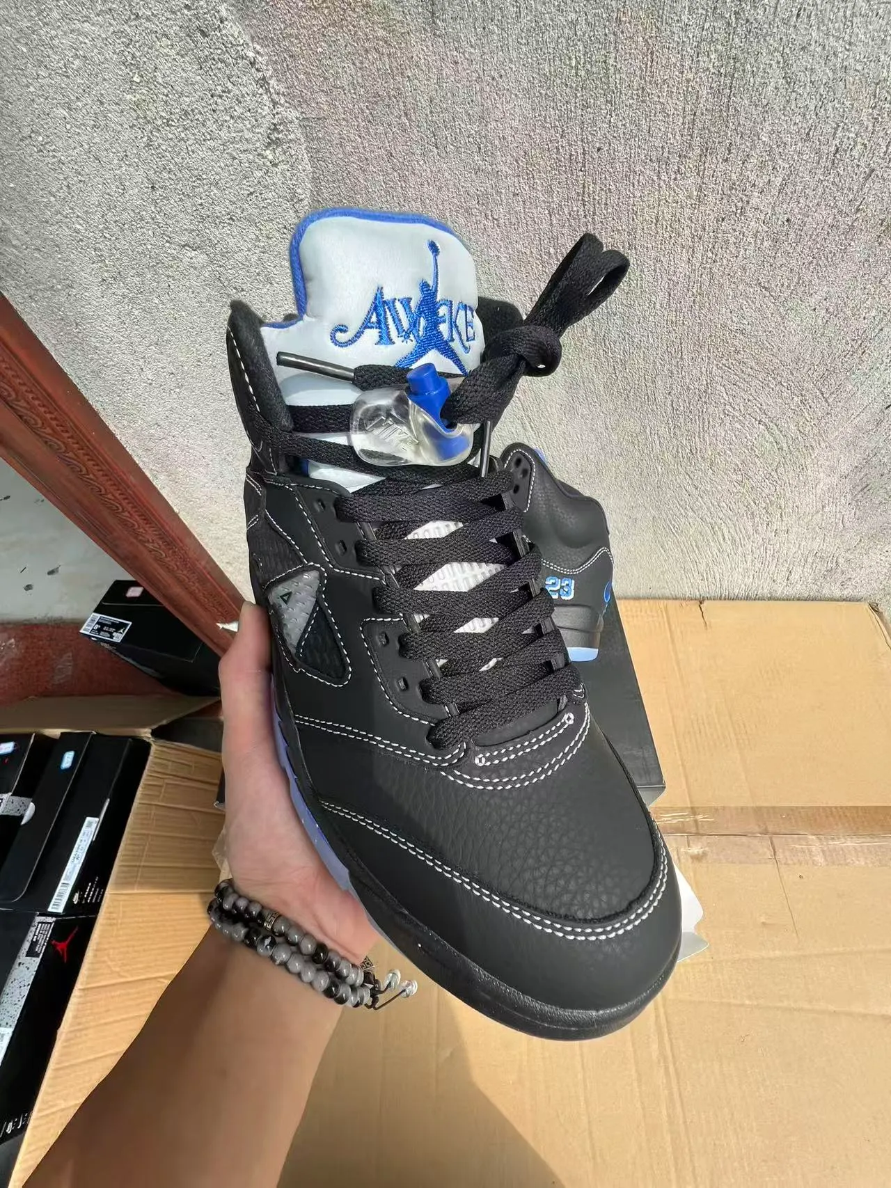 Air Jordan 5 ब्लैक रॉयल ब्लू NY 23 बास्केटबॉल जूते 2