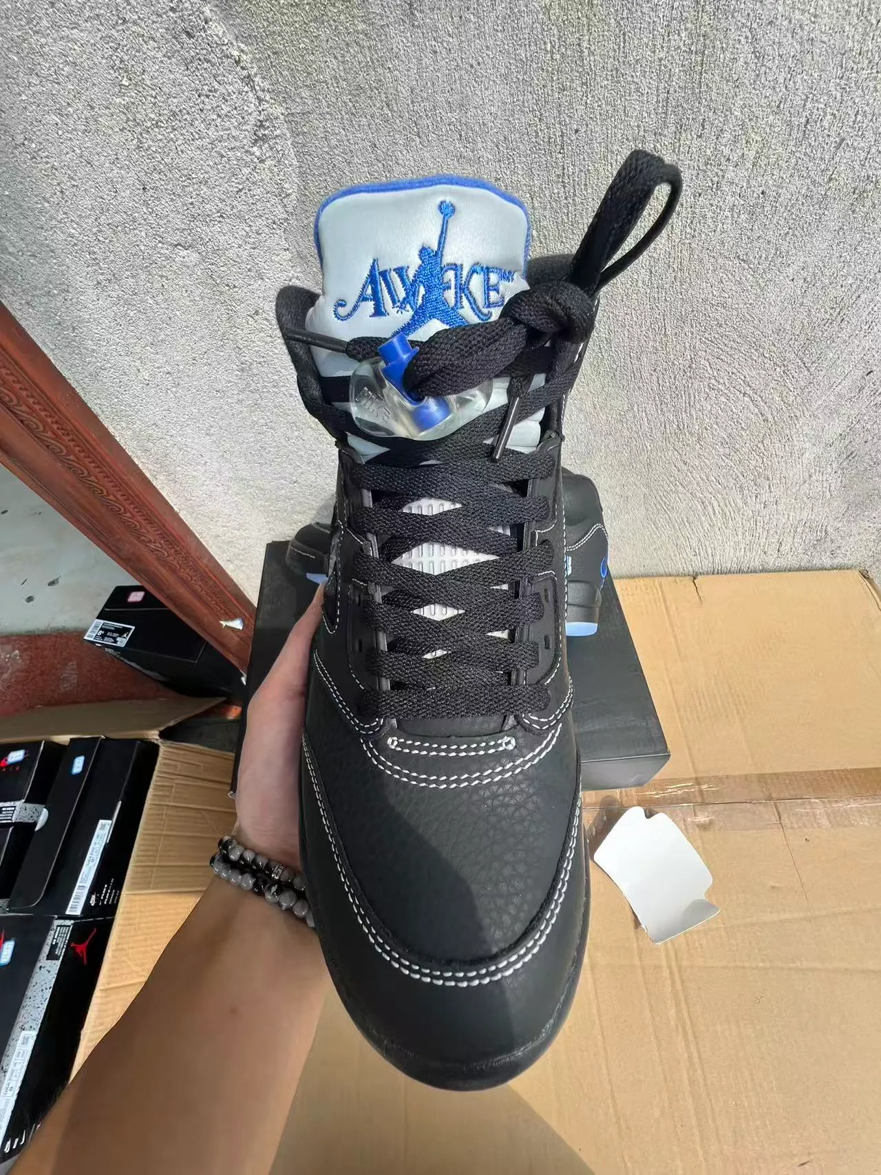 Air Jordan 5 ब्लैक रॉयल ब्लू NY 23 बास्केटबॉल जूते 3