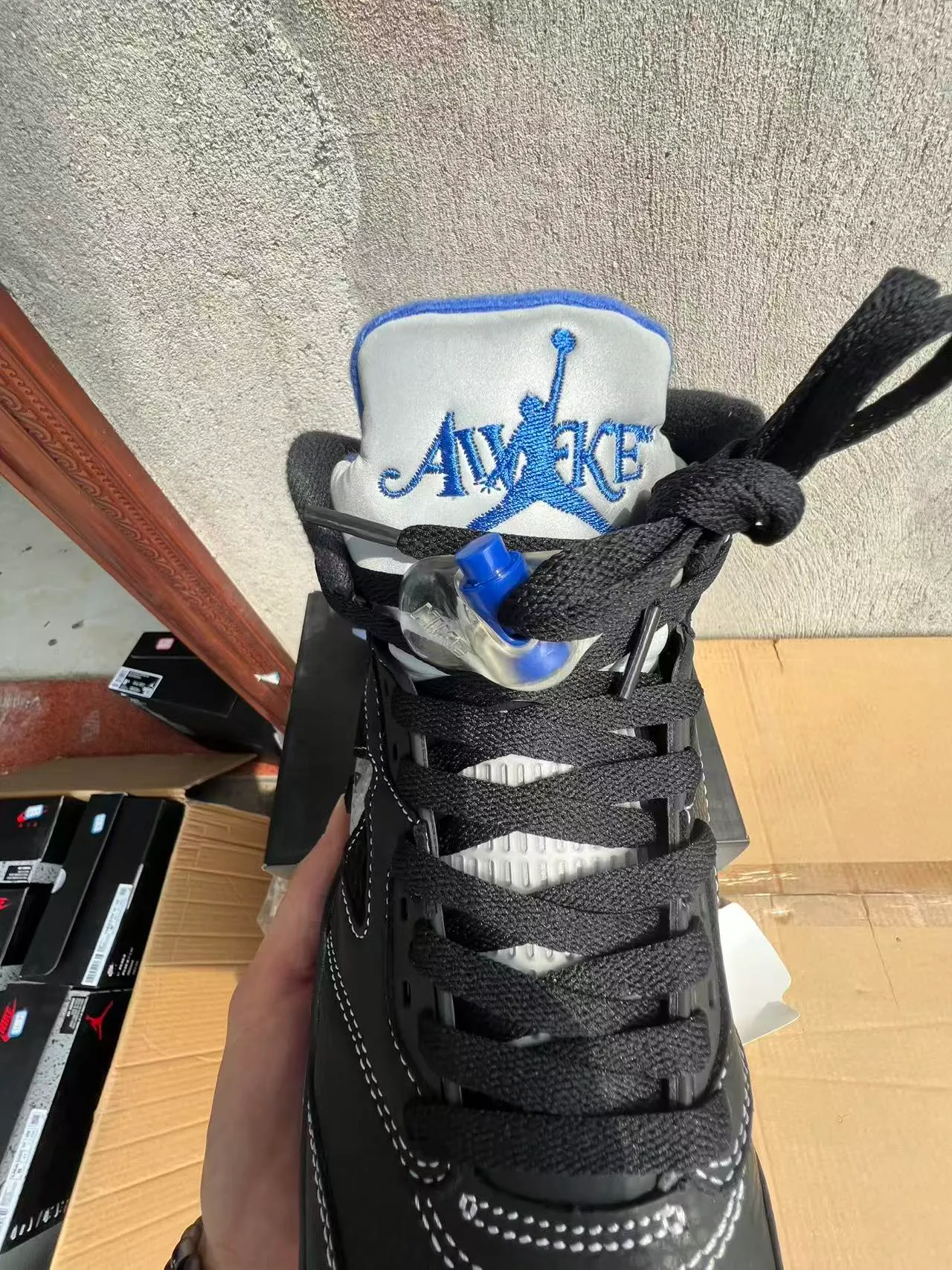 Air Jordan 5 ब्लैक रॉयल ब्लू NY 23 बास्केटबॉल जूते 4
