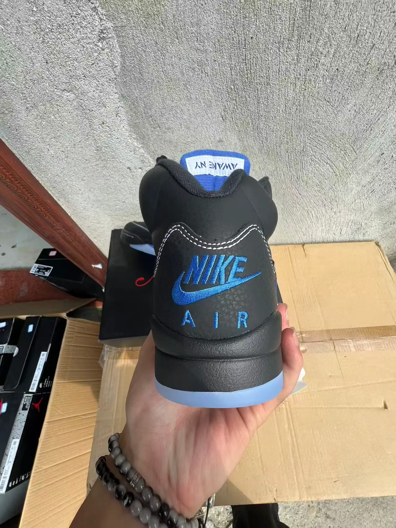 Air Jordan 5 ब्लैक रॉयल ब्लू NY 23 बास्केटबॉल जूते 8