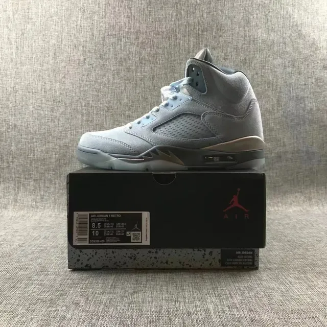 Air Jordan 5 Gris Métallique Suede Chaussures de Basketball 6