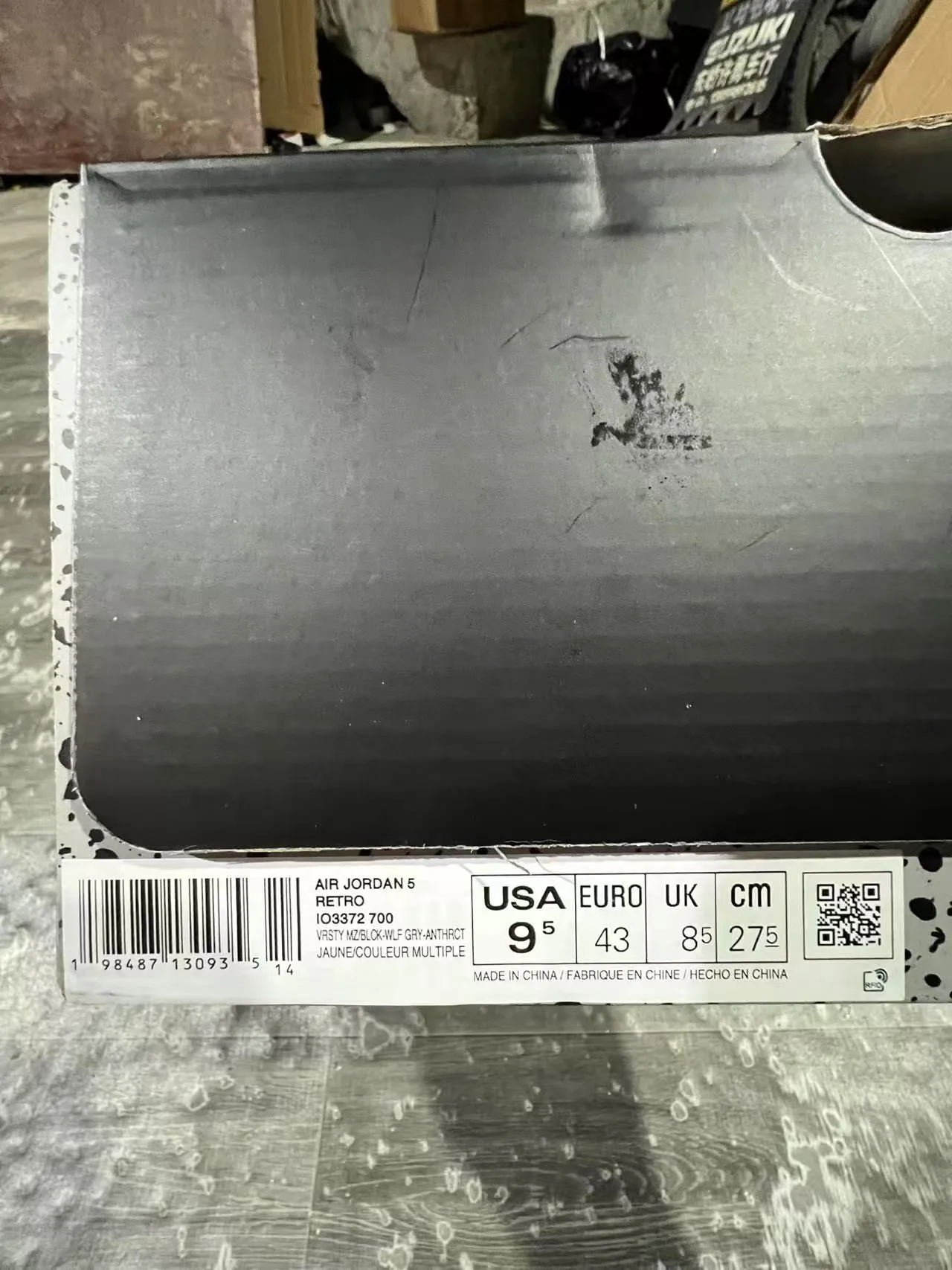 Air Jordan 5 पीले काले सफेद बास्केटबॉल जूते 8