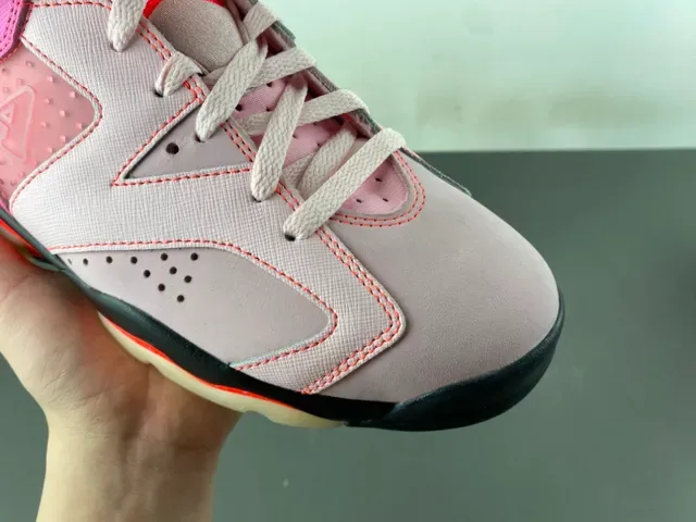 Air Jordan 6 गुलाबी और हल्की गुलाबी बास्केटबॉल जूते 2