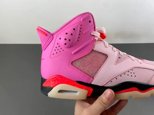 Air Jordan 6 गुलाबी और हल्की गुलाबी बास्केटबॉल जूते 3